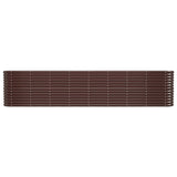 VIDAXL -Pflanzer 332x40x68 cm Pulver -Stahlbraun