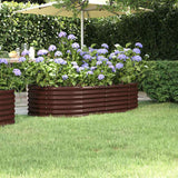 Vidaxx Pflanzgefäß 152x80x36 cm verzinkter Stahl braun