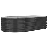 Vidaxl Planter 152x80x36 cm pulver -ccoated stål Anthracite -färgad