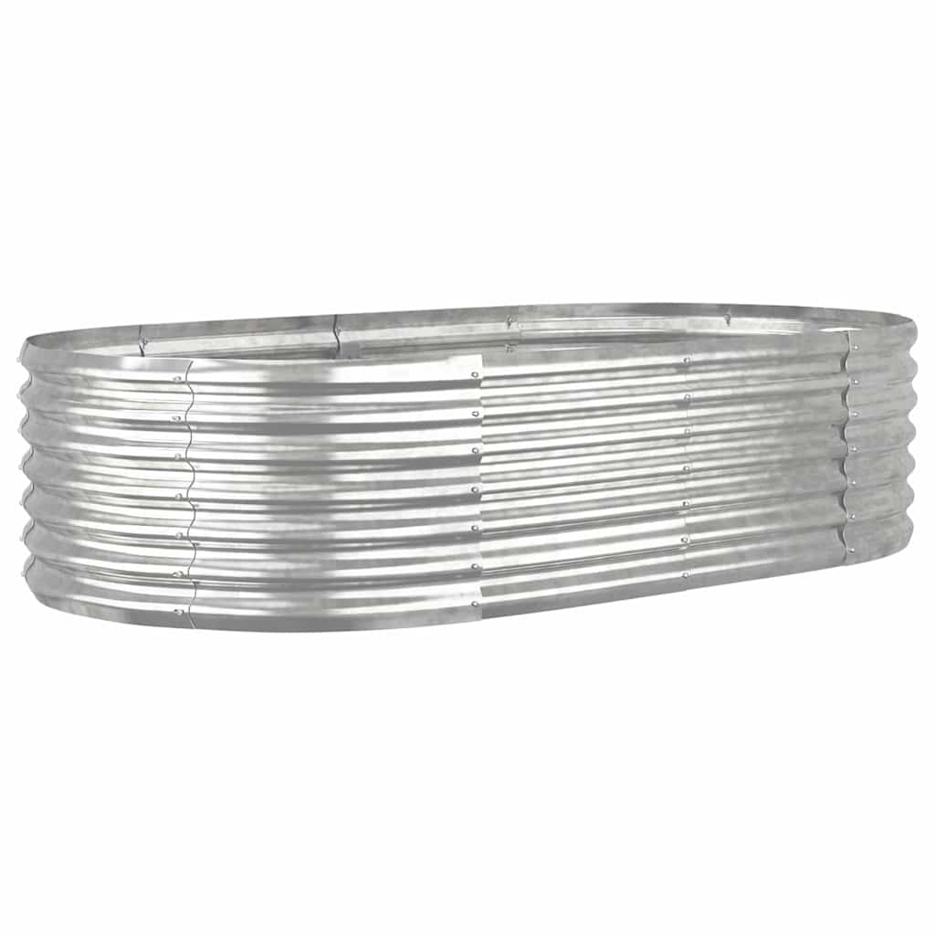 Vidaxx Pflanzgefäß 152x80x36 cm verzinkter Stahl silberfarben
