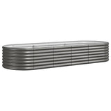 VIDAXL -Planungsbox 224x80x36 cm Pulver -Stahl grau