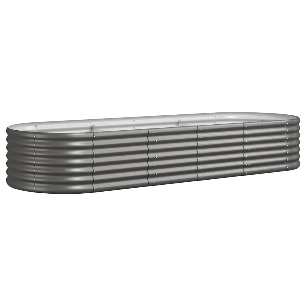 Vidaxl Planning Box 224x80x36 CM Powder -Coated Steel Grey