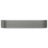VIDAXL -Planungsbox 224x80x36 cm Pulver -Stahl grau