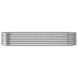 VIDAXL -Planungsbox 224x80x36 cm Pulver -Stahl Silber gefärbt