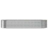 Vidaxl Planning Box 224x80x36 CM Powder -Coated Steel Silver Colored