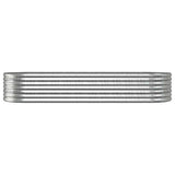 VIDAXL -Planungsbox 224x80x36 cm Pulver -Stahl Silber gefärbt