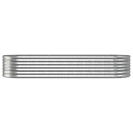 VIDAXL -Planungsbox 224x80x36 cm Pulver -Stahl Silber gefärbt