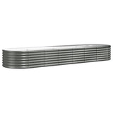 VIDAXL -Planungsbox 296x80x36 cm Pulver -Stahlgrau grau