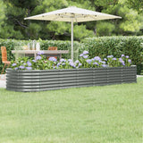 VIDAXL -Planungsbox 296x80x36 cm Pulver -Stahlgrau grau