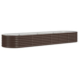 VIDAXL -Planungsbox 296x80x36 cm Pulver -Stahlbraun
