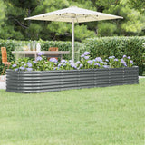 VIDAXL -Planungsbox 296x80x36 cm Pulver -beschichteter Stahl -Anthrazit -Verschärfen