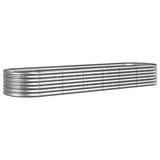VIDAXL -Planungsbox 296x80x36 cm Pulver -Stahl Silber gefärbt