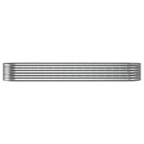 VIDAXL -Planungsbox 296x80x36 cm Pulver -Stahl Silber gefärbt