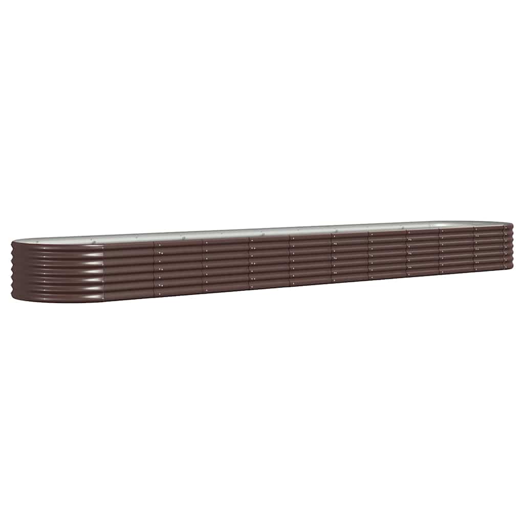 Vidaxx Pflanzgefäß 440x80x36 cm verzinkter Stahl braun