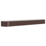 Vidaxx Pflanzgefäß 440x80x36 cm verzinkter Stahl braun