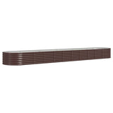 VIDAXL -Planungsbox 440x80x36 cm Pulver -Stahlbraun
