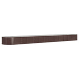 VIDAXL -Planungsbox 512x80x36 cm Pulver -Stahlbraun