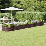 VIDAXL -Planungsbox 512x80x36 cm Pulver -Stahlbraun