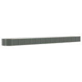 VIDAXL -Planungsbox 620x80x36 cm Pulver -Stahl grau