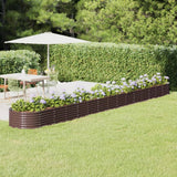 VIDAXL -Planungsbox 620x80x36 cm Pulver -Stahlbraun