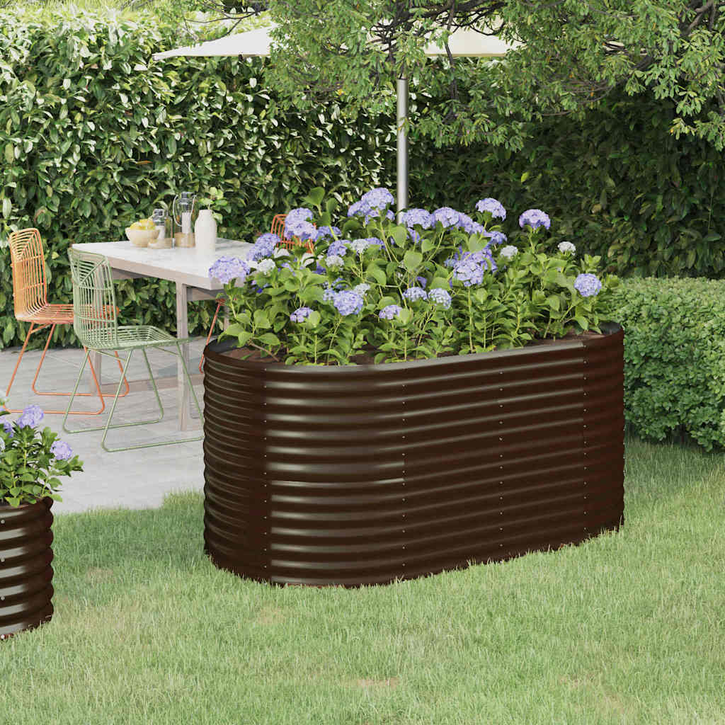 Vidaxx Pflanzgefäß 152x80x68 cm verzinkter Stahl braun