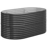 Vidaxl Planning Box 152x80x68 CM Powder -Coated Steel Anthracite -färgad