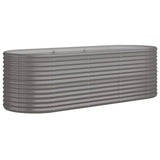 VIDAXL -Planungsbox 224x80x68 cm Pulver -Stahl grau