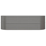 VIDAXL -Planungsbox 224x80x68 cm Pulver -Stahl grau