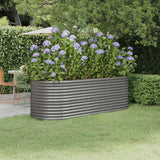 VIDAXL -Planungsbox 224x80x68 cm Pulver -Stahl grau