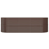 VIDAXL -Planungsbox 224x80x68 cm Pulver -Stahlbraun