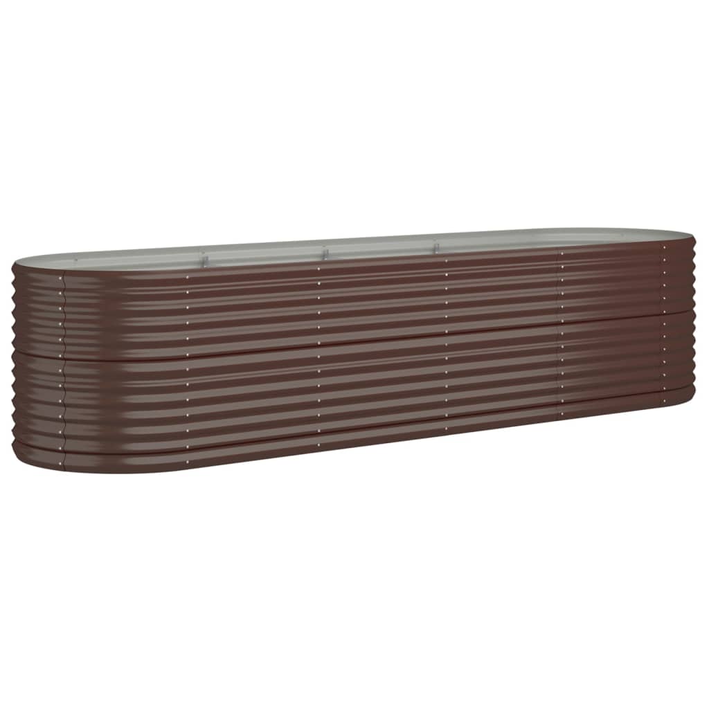 VIDAXL -Planungsbox 296x80x68 cm Pulver -Stahlbraun