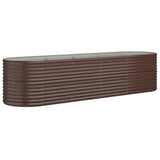 VIDAXL -Planungsbox 296x80x68 cm Pulver -Stahlbraun