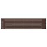 VIDAXL -Planungsbox 296x80x68 cm Pulver -Stahlbraun