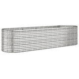 VIDAXL -Planungsbox 296x80x68 cm Pulver -Stahl Silber gefärbt