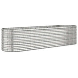 VIDAXL -Planungsbox 296x80x68 cm Pulver -Stahl Silber gefärbt