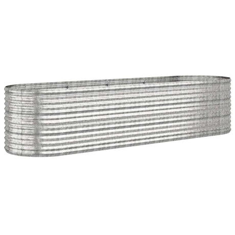 VIDAXL -Planungsbox 296x80x68 cm Pulver -Stahl Silber gefärbt