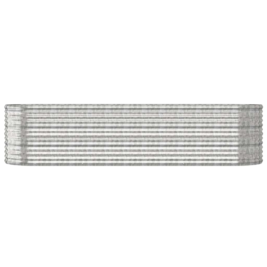 VIDAXL -Planungsbox 296x80x68 cm Pulver -Stahl Silber gefärbt