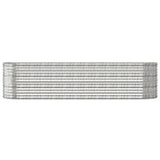 VIDAXL -Planungsbox 296x80x68 cm Pulver -Stahl Silber gefärbt