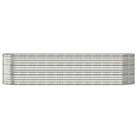 VIDAXL -Planungsbox 296x80x68 cm Pulver -Stahl Silber gefärbt