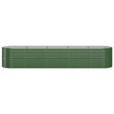 Vidaxl Planning Box 368x80x68 CM Powder -Coated Steel Green