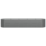 VIDAXL -Pflanzer 368x80x68 cm Pulver -Stahl grau