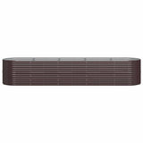 VIDAXL -Planungsbox 368x80x68 cm Pulver -Stahlbraun