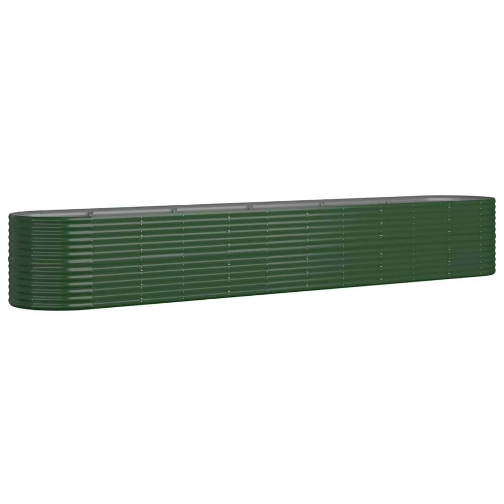 VIDAXL -Planungsbox 440x80x68 cm Pulver -Stahlgrün