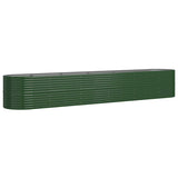 VIDAXL -Planungsbox 440x80x68 cm Pulver -Stahlgrün
