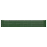 VIDAXL -Planungsbox 440x80x68 cm Pulver -Stahlgrün