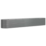 VIDAXL -Planungsbox 440x80x68 cm Pulver -bewegtem Stahl grau