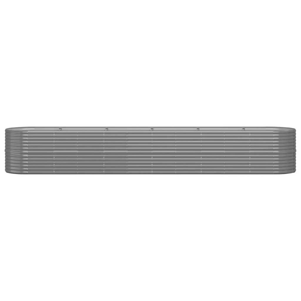 Vidaxl Planning Box 440x80x68 CM Powder -Coated Steel Grey