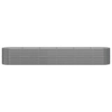 Vidaxl Planning Box 440x80x68 CM Powder -Coated Steel Grey