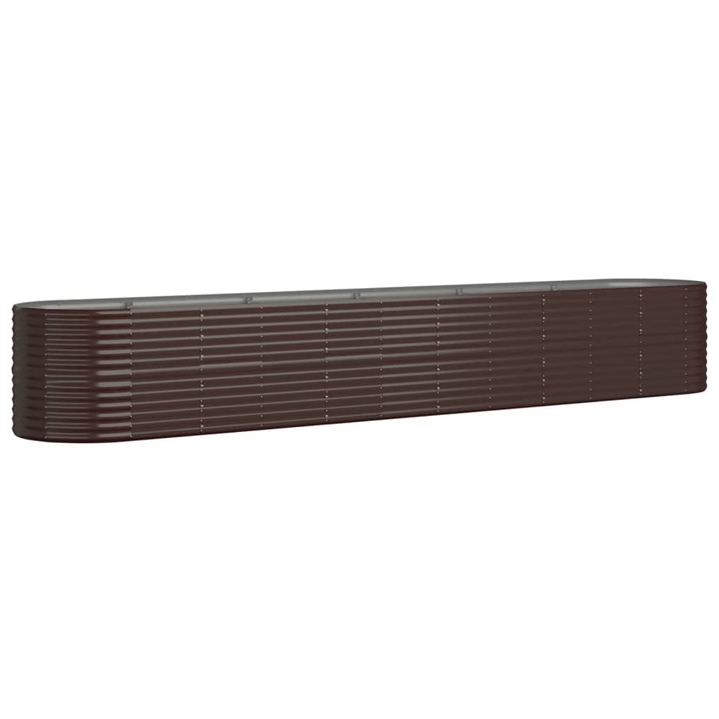 VIDAXL -Planungsbox 440x80x68 cm Pulver -Stahlbraun