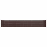 Vidaxx Pflanzgefäß 440x80x68 cm verzinkter Stahl braun